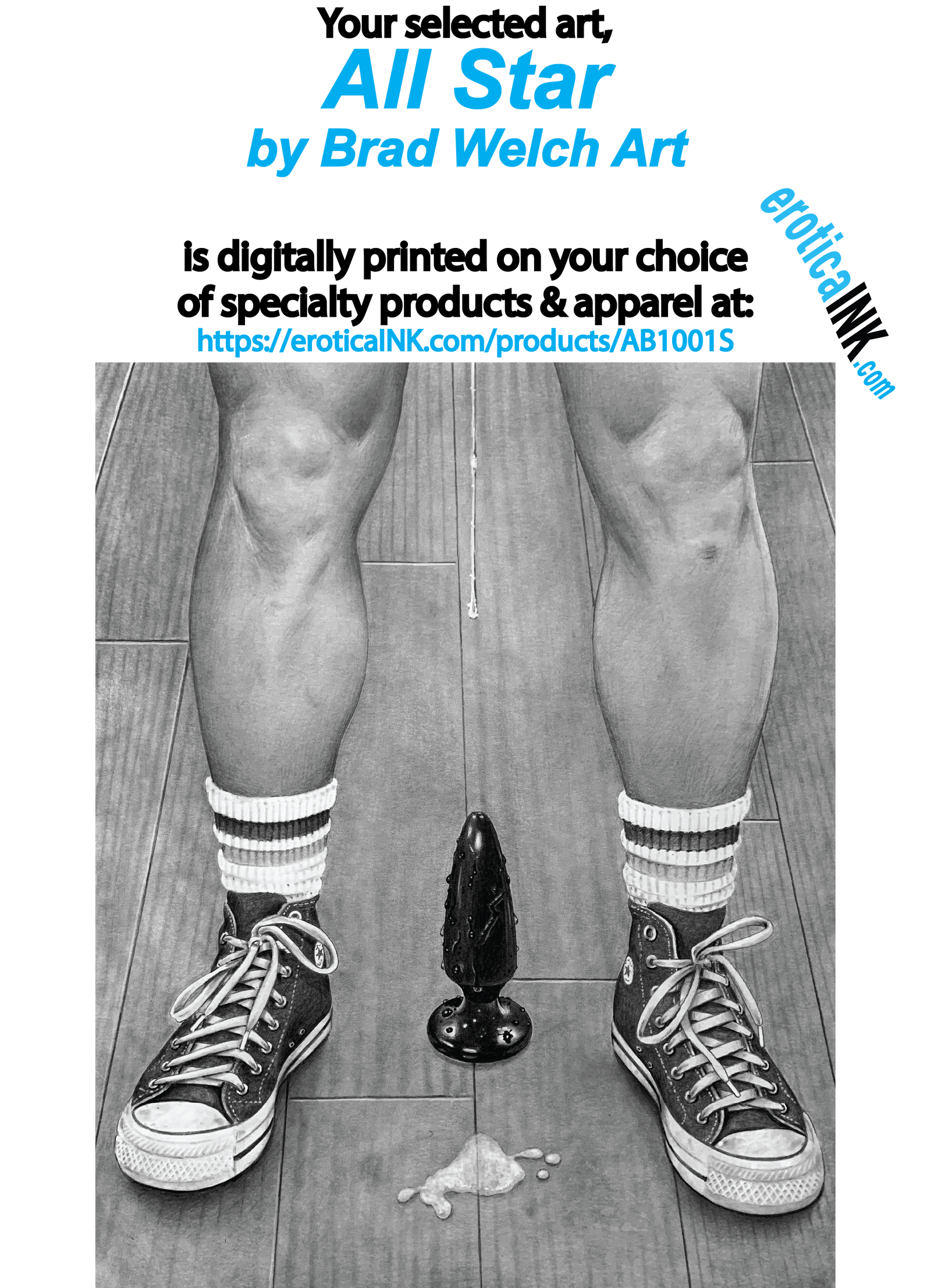 AB1001S ALLSTAR BY BRAD WELCH ART is artwork digitally printed on specialty items: canvas, bags, BDSM paddle, cutting boards, mugs, coasters, pillow cases, towels, J💦zz rag, bath mats, puzzle, phone case, hats, mousepad,