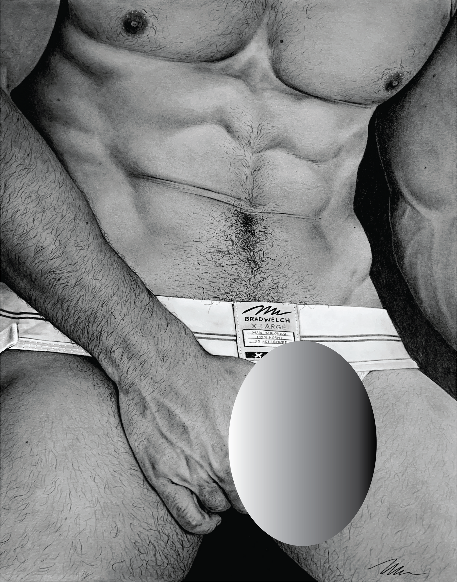 ABM1005ALUM DUMB JOCK by BRAD WELCH ART is artwork digitally printed on aluminum sheets