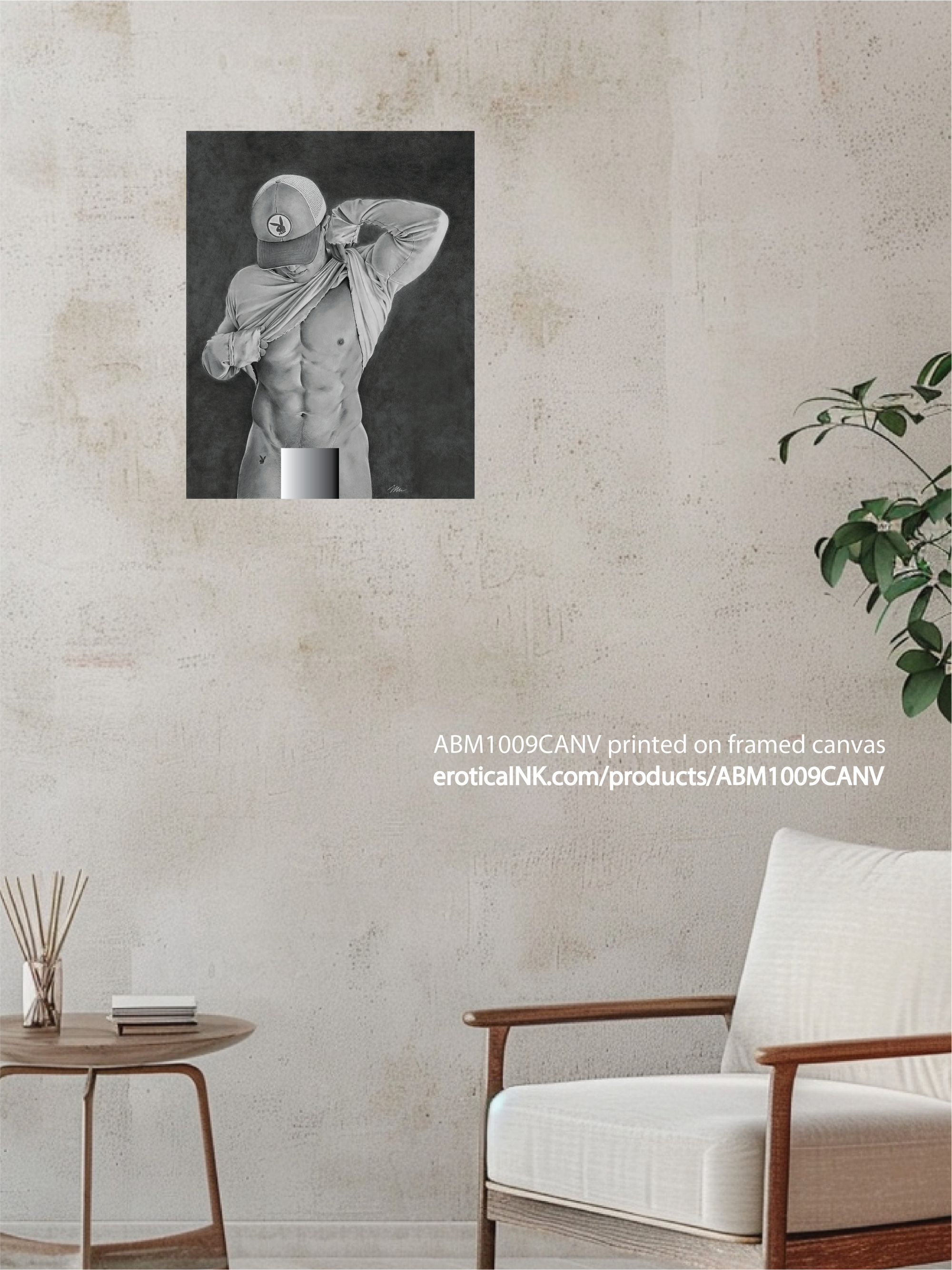 ABM1009CANV PLAYBOY by BRAD WELCH ART is artwork digitally printed on framed canvas