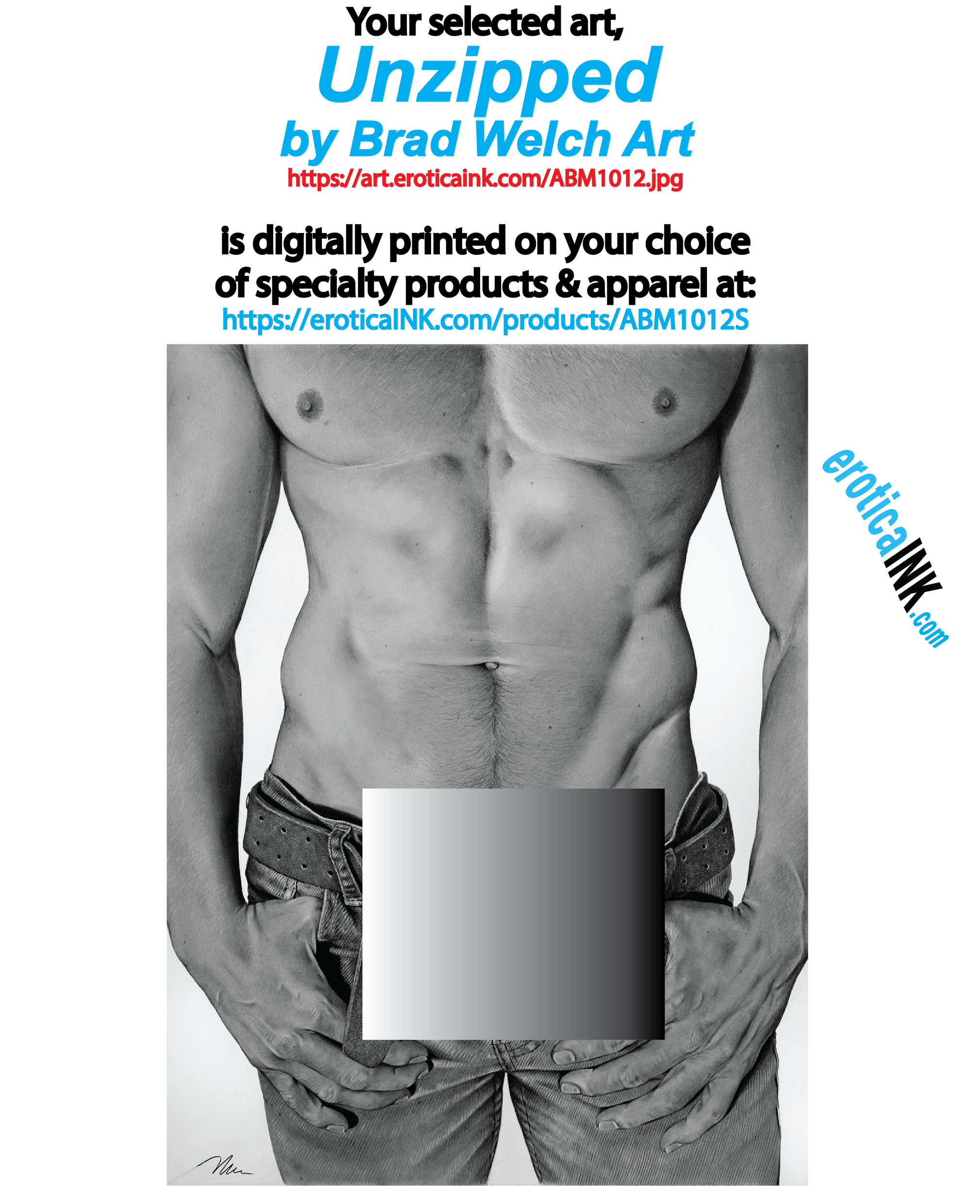 ABM1012ALUM UNZIPPED BY BRAD WELCH ART is artwork digitally printed on aluminum sheets