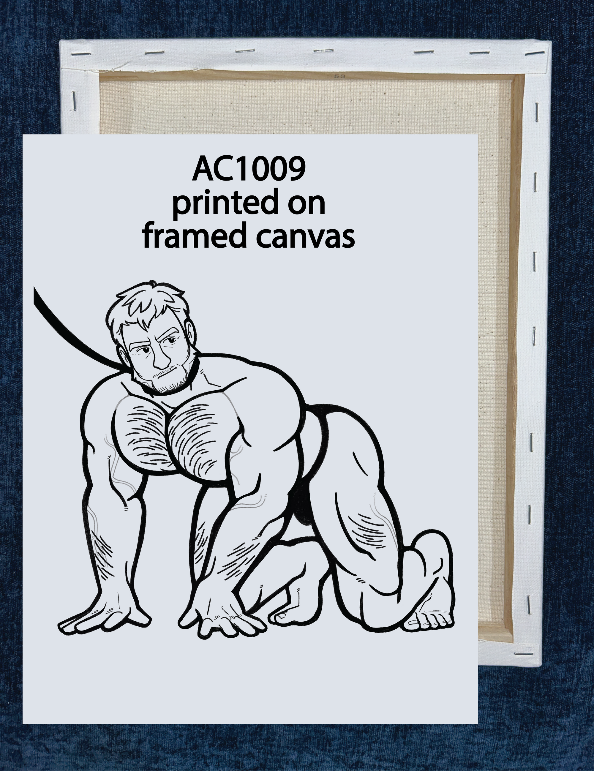 AC1009CANV GOOD PUP (BLACK) BY CLOUDTUNE is artwork digitally printed on framed canvas