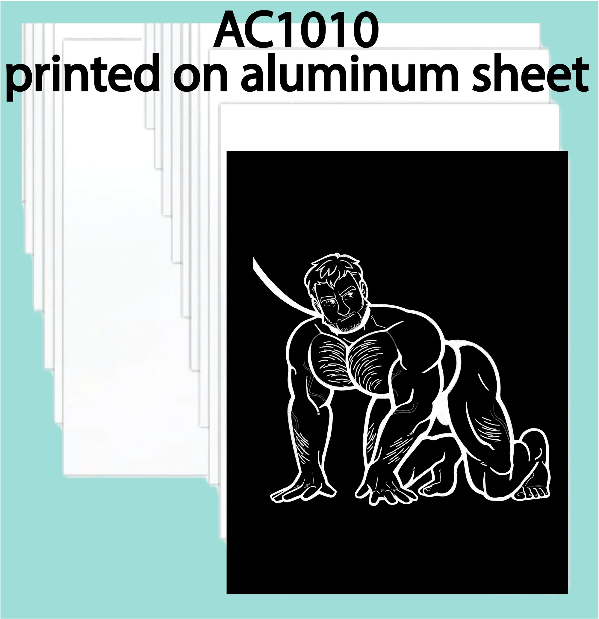 AC1010ALUM GOOD PUP (WHITE) BY CLOUDTUNE is artwork digitally printed on aluminum sheet