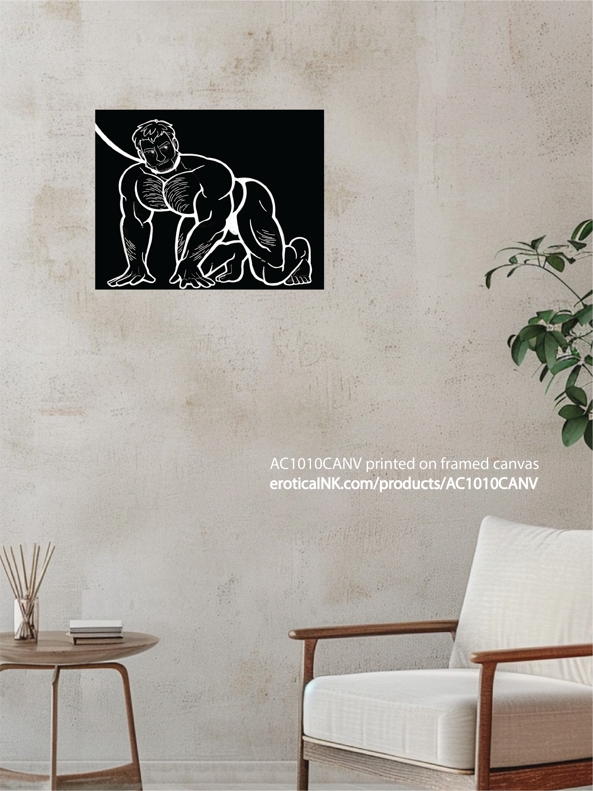 AC1010CANV GOOD PUP (WHITE) BY CLOUDTUNE is artwork digitally printed on framed canvas