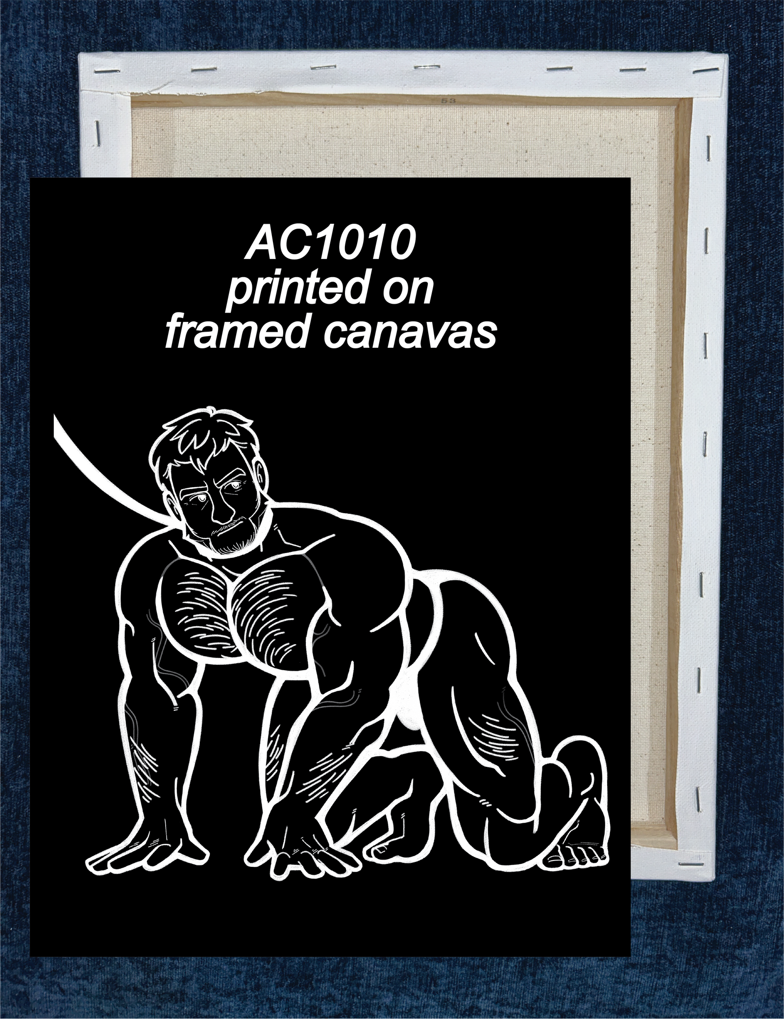 AC1010CANV GOOD PUP (WHITE) BY CLOUDTUNE is artwork digitally printed on framed canvas