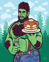 AC1011ALUM LUMBERJACK BY CLOUDTUNE is artwork digitally printed on aluminum sheet