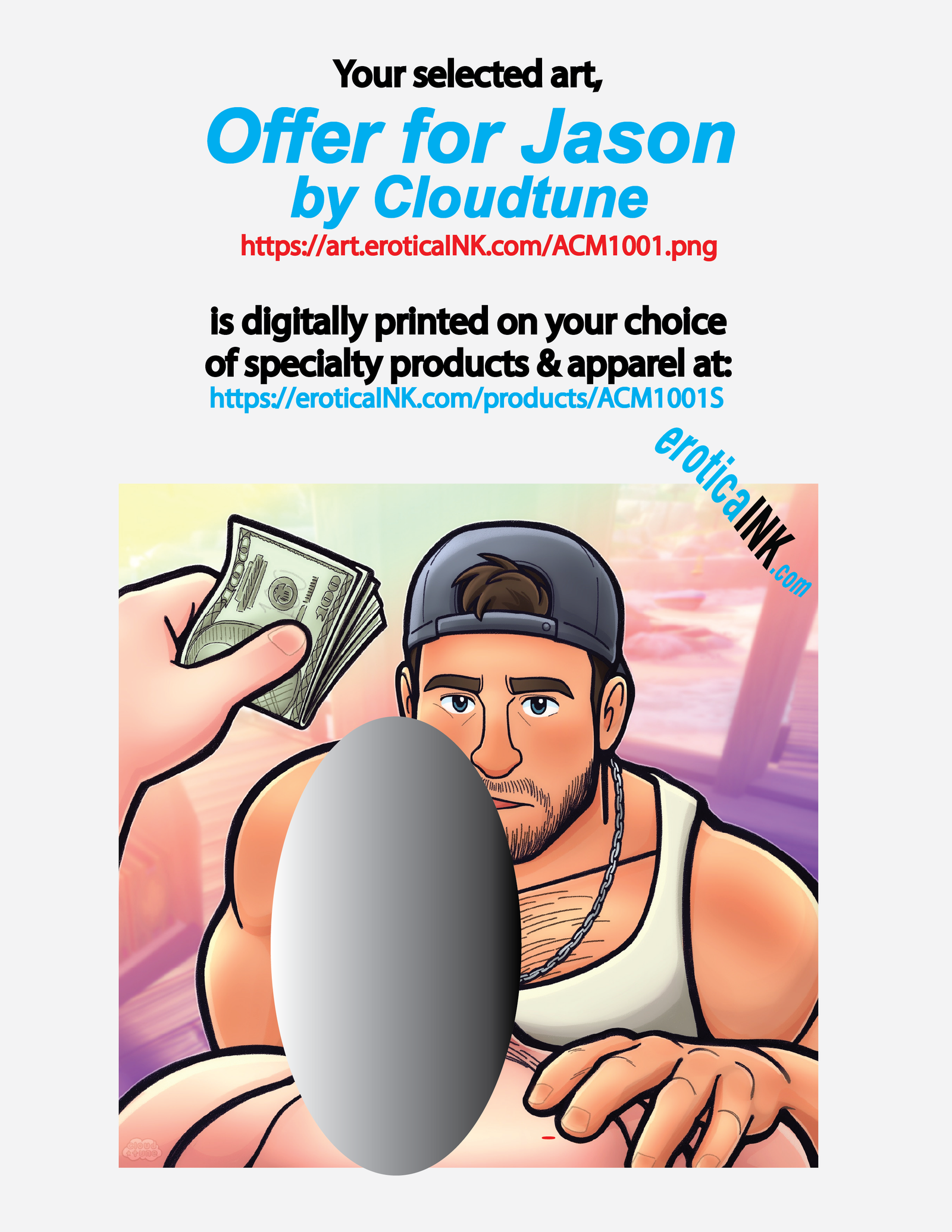 ACM1001ALUM OFFER FOR JASON BY CLOUDTUNE is artwork digitally printed on aluminum sheet