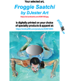 ADM1005ALUM FROGGIE SAATCHI BY DJESTER ART is artwork digitally printed on aluminum sheet