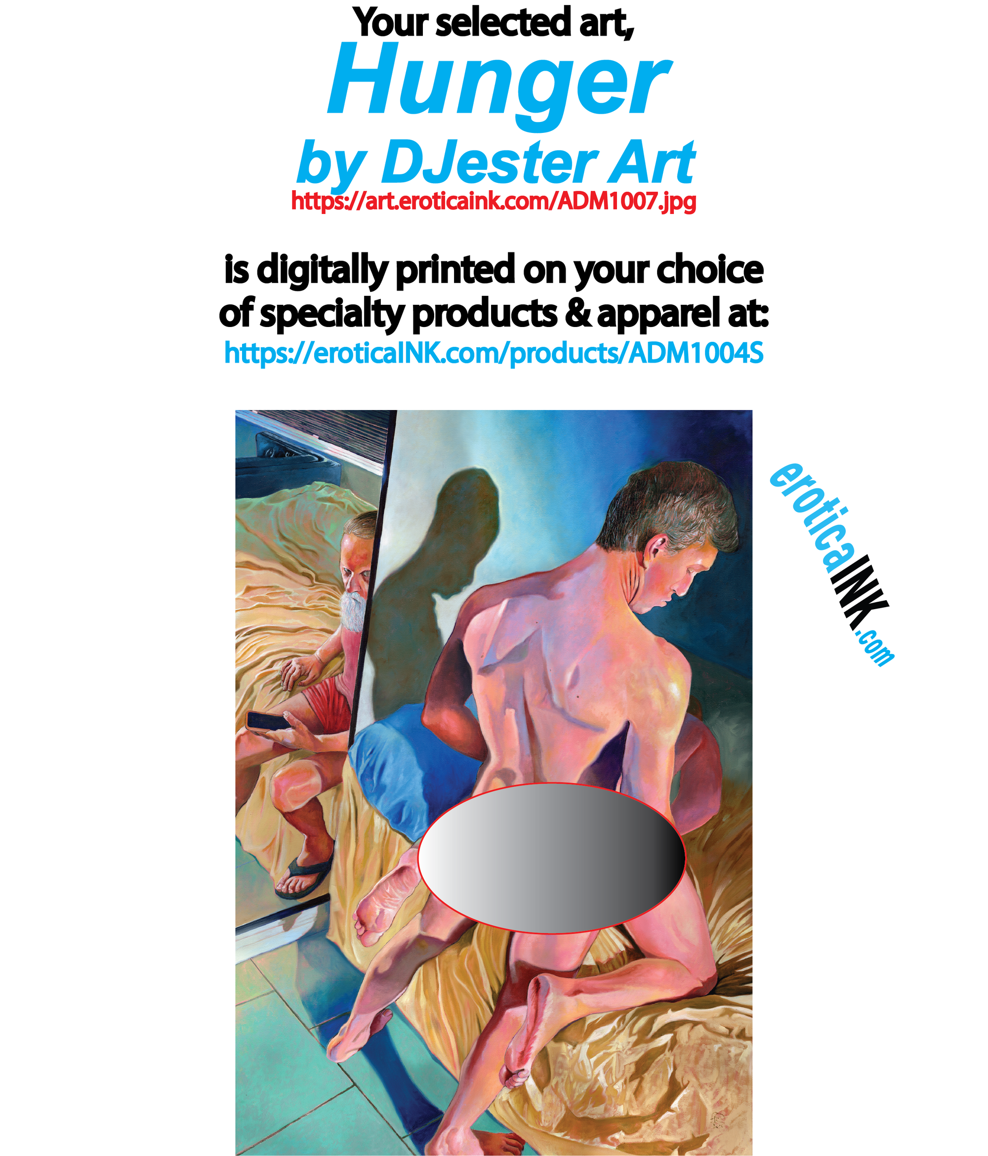 ADM1007ALUM HUNGER BY DJESTER ART is artwork digitally printed on framed canvas (Copy)