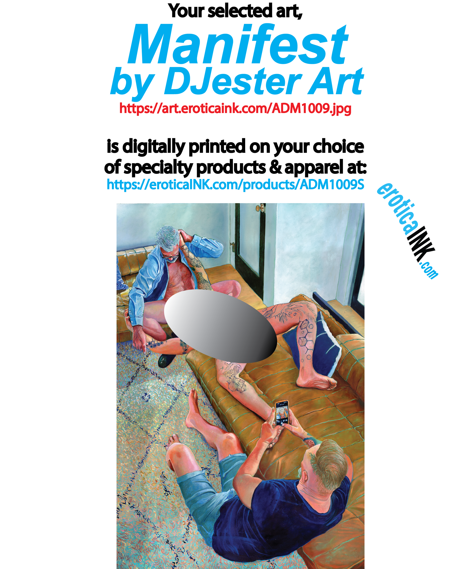 ADM1009CANV MANIFEST BY DJESTER ART is artwork digitally printed on framed canvas