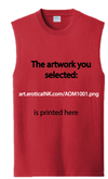 AOM1001A BOTTOM by OH MY GUY is artwork digitally printed on apparel and bags: t-shirt, tank, hoodie, denim jacket. black, white, red, blue, stonewash. S-3x. USA printed; Ships USA &amp; Interntl. You can also upload your own art