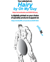 AOM1003CANV HAIRY by OH MY GUY is artwork digitally printed on framed canvas