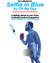 AOM1006ALUM SELFIE IN BLUE by OH MY GUY is artwork digitally printed on aluminum sheet