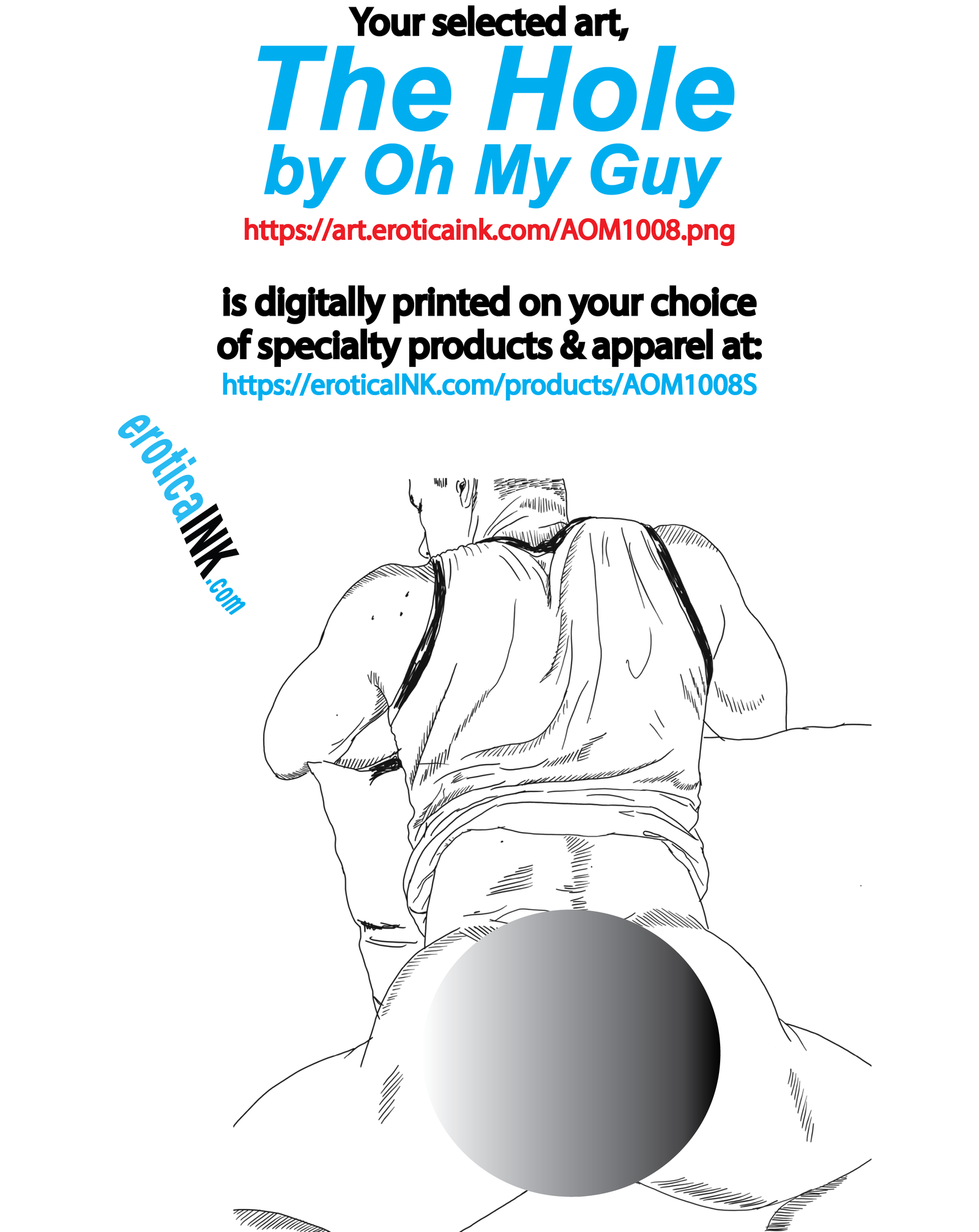 AOM1008ALUM THE HOLE by OH MY GUY is artwork digitally printed on aluminum sheet