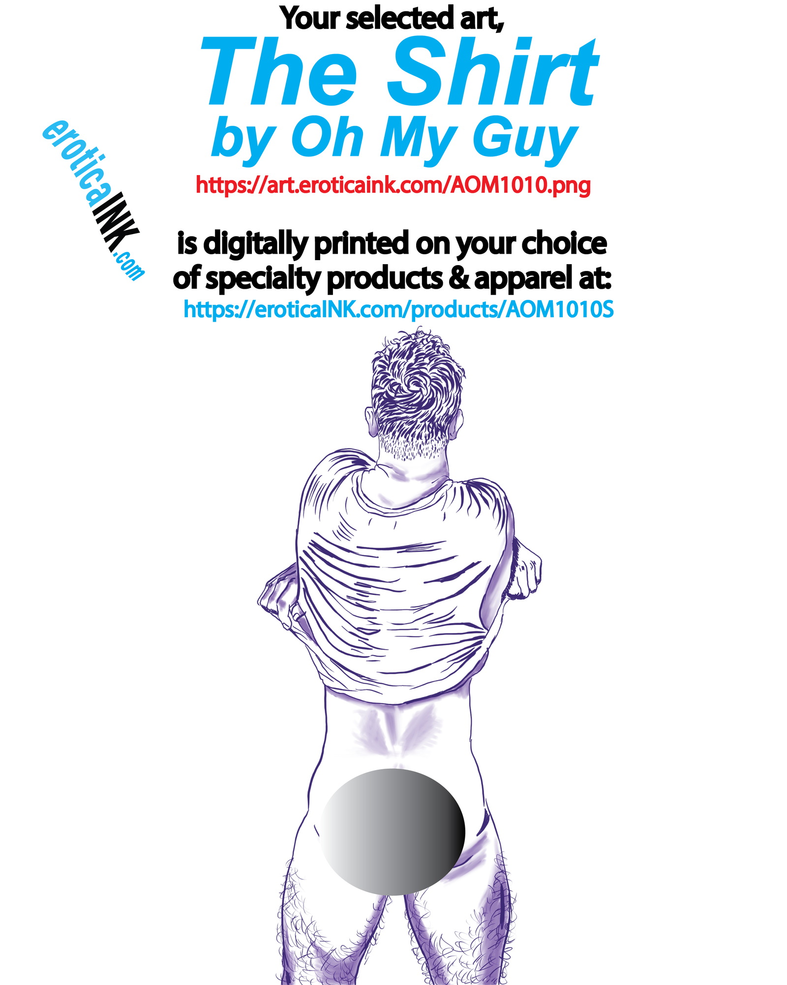 AOM1010ALUM THE SHIRT by OH MY GUY is artwork digitally printed on aluminum sheet