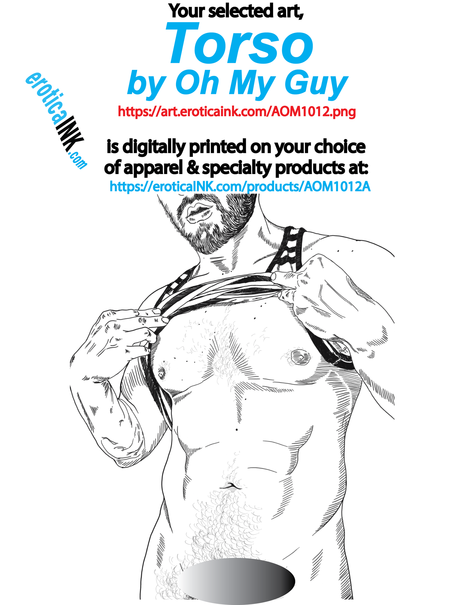 AOM1012ALUM TORSO by OH MY GUY is artwork digitally printed on aluminum sheet