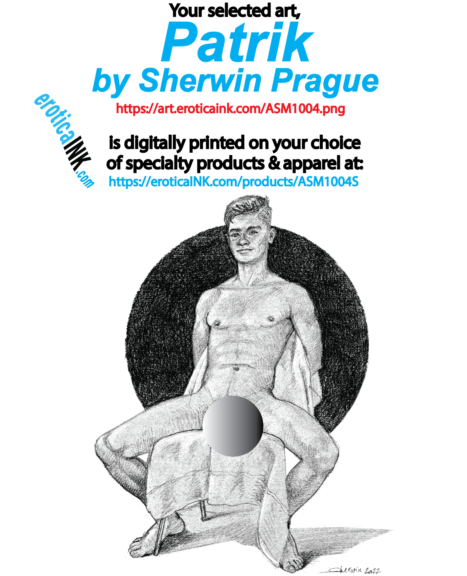 ASM1004ALUM Patrik BY SHERWIN PRAGUE is artwork digitally printed on aluminum sheet