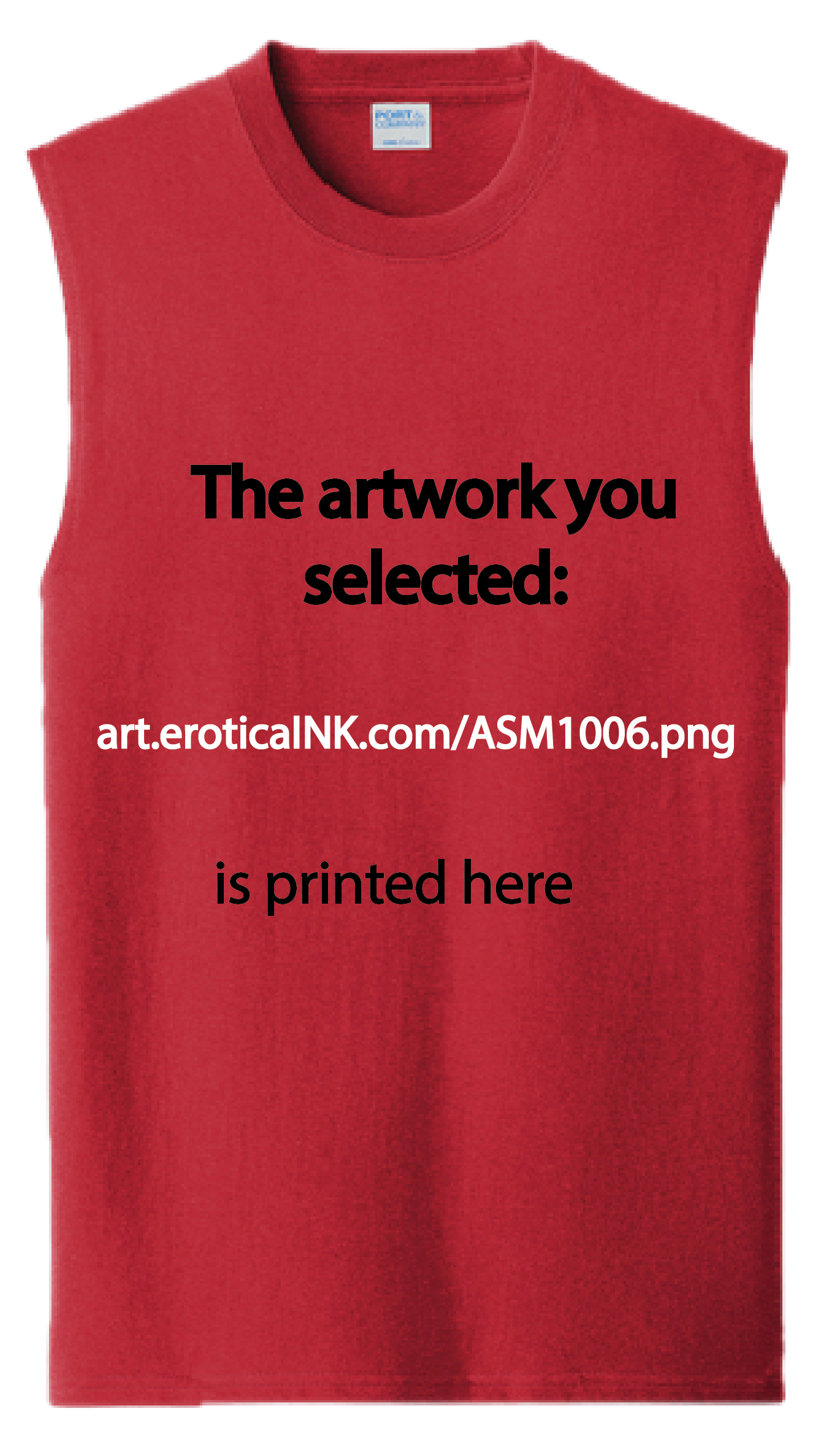 ASM1006A THE OFFER BY SHERWINPRAGUE is artwork digitally printed on apparel and bags: t-shirt, tank, hoodie, denim jacket. black, white, red, blue, stonewash. S-3x. USA printed; Ships USA &amp; Interntl. You can also upload your own art