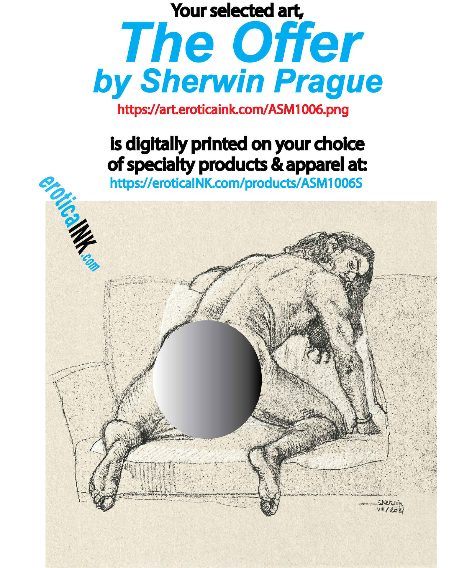 ASM1006ALUM The Offer BY SHERWIN PRAGUE is artwork digitally printed on aluminum sheet.