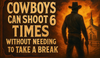 M1012A COWBOYS CAN SHOOT 6 TIMES is artwork digitally printed on apparel and bags: t-shirt, tank, hoodie, denim jacket. black, white, red, blue, stonewash. S-3x. USA printed; Ships USA &amp; Interntl. You can also upload your own art
