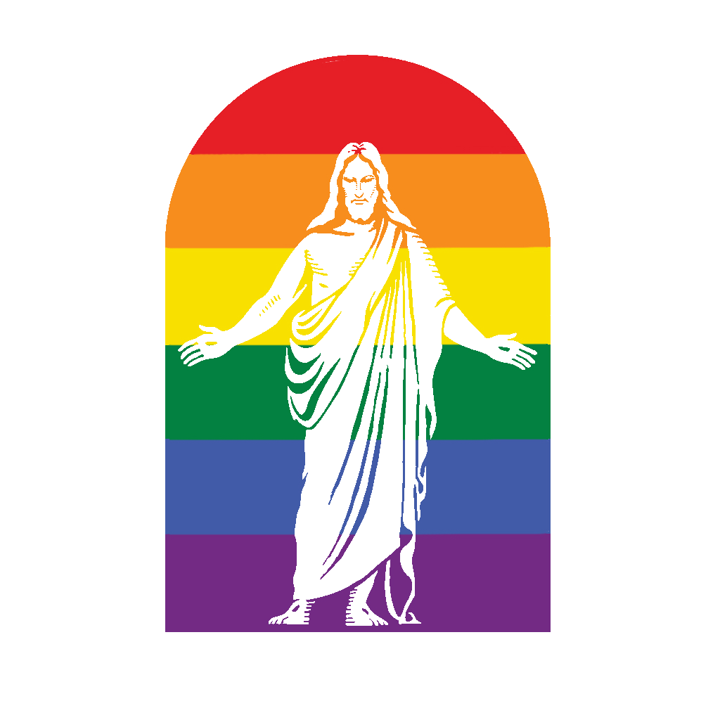M1016A PRIDE JESUS is artwork digitally printed on apparel and bags: t-shirt, tank, hoodie, denim jacket. black, white, red, blue, stonewash. S-3x. USA printed; Ships USA & Interntl. You can also upload your own art