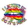 M1017S I LICKED IT SO ITS MINE is artwork digitally printed on specialty items: canvas, bags, BDSM paddle, cutting boards, mugs, coasters, pillow cases, towels, J💦zz rag, bath mats, puzzle, phone case, hats, mousepad